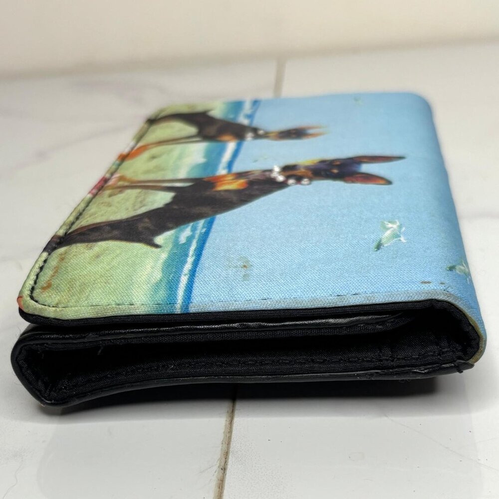 Blossom Collection Miniature Pinscher Dog Beach Print Rhinestone Long Wallet Y2K - Picture 4 of 10